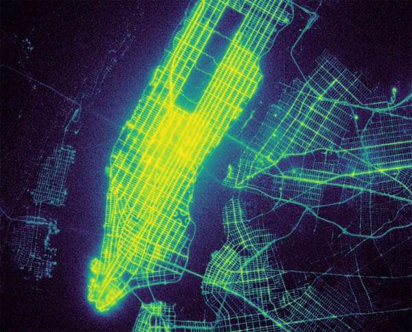 Как выглядят 1,3 млрд маршрутов такси из космоса